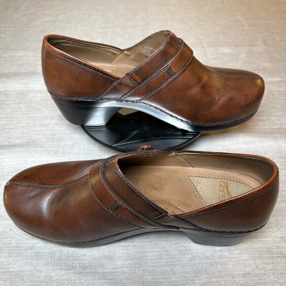 Dansko Solstice Burnished Brown Leather Slip-On Clogs Women’s US 10.5 (EU 41) - Picture 10 of 10